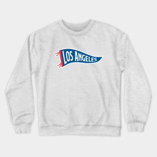 Los Angeles Pennant - White Crewneck Sweatshirt