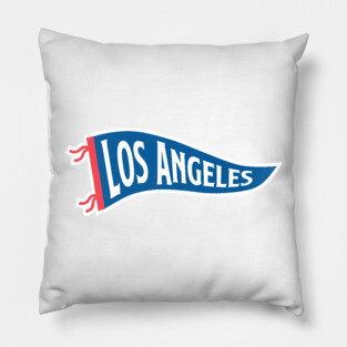 Los Angeles Pennant - White Pillow