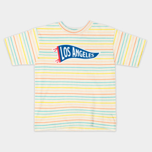 Los Angeles Pennant - White Kids T-Shirt