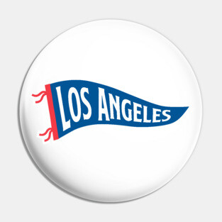 Los Angeles Pennant - White Pin