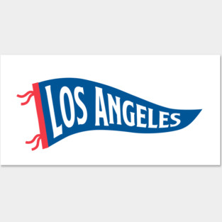 Los Angeles Pennant - White Posters and Art