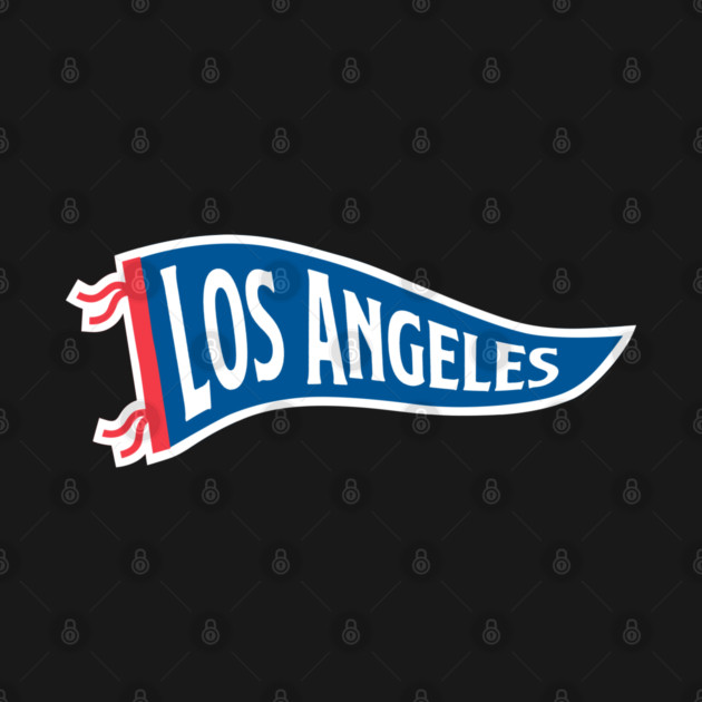 Los Angeles Pennant - White by KFig21