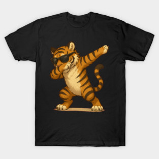 Dabbing Tiger with Sunglasses – Funny Cool Animal T-Shirt