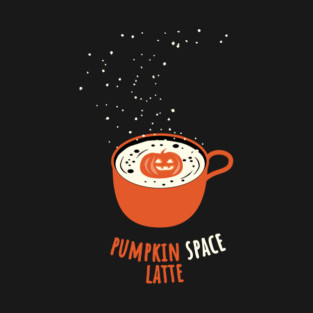 Pumpkin Space Latte Jack o Lantern latte art T-Shirt