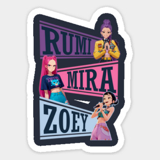 Kpop Huntrix - Rumi Mira Zoey Sticker