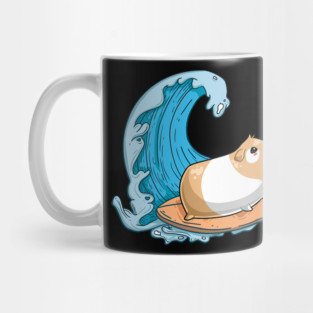Guinea Pig Mom Dad Piggy Surfing Mug
