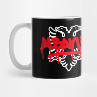 Albania state name graffiti tag style dripping tag Mug
