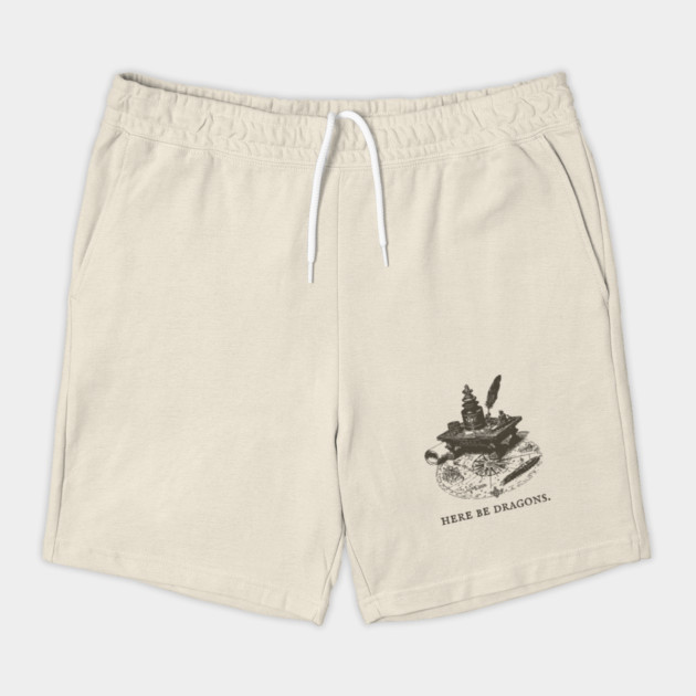 Here Be Dragons Vintage Cartographer's Desk by TuncGK