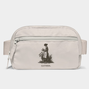 Gather Flowers in an Apron Vintage Illustration Bag