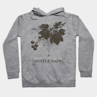 Gentle Rain on Berries and Spiderweb Illustration Hoodie