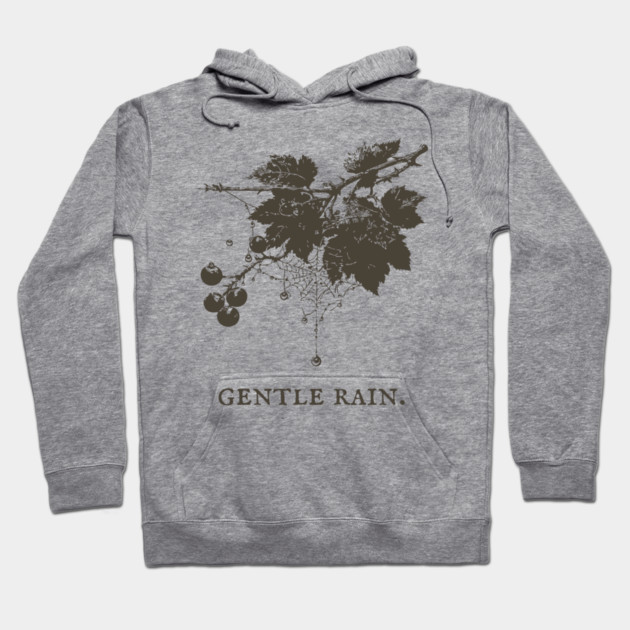 Gentle Rain on Berries and Spiderweb Illustration Hoodie by TuncGK