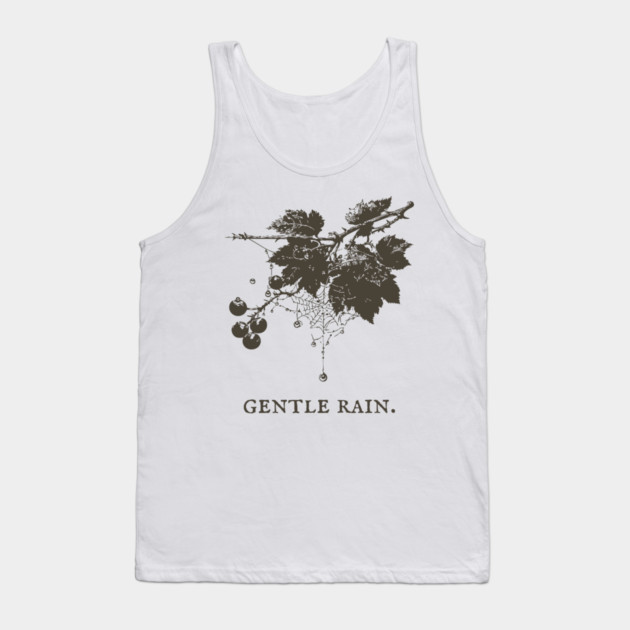 Gentle Rain on Berries and Spiderweb Illustration Tank Top by TuncGK