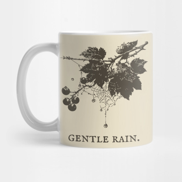 Gentle Rain on Berries and Spiderweb Illustration by TuncGK