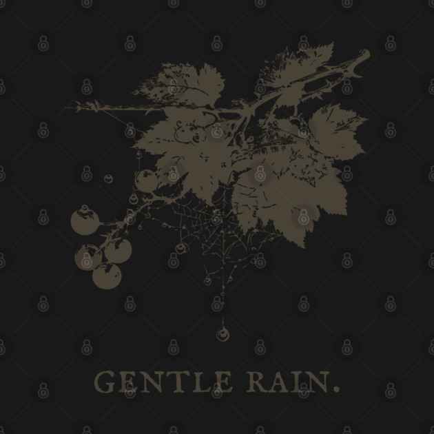 Gentle Rain on Berries and Spiderweb Illustration by TuncGK