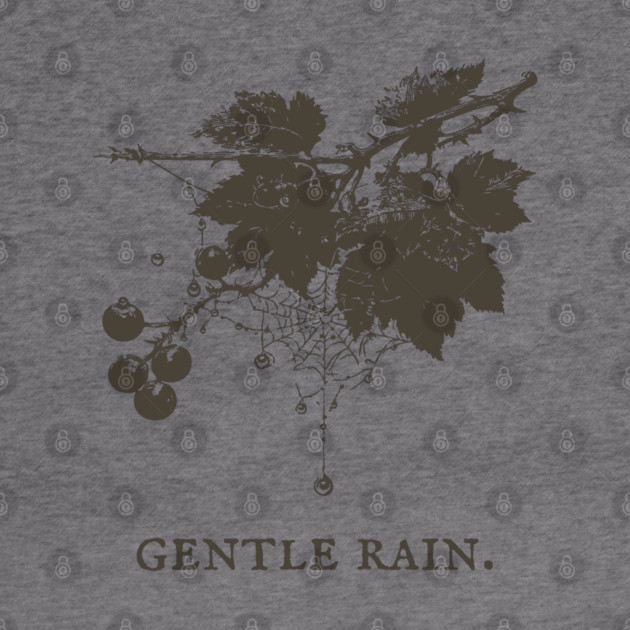 Gentle Rain on Berries and Spiderweb Illustration by TuncGK