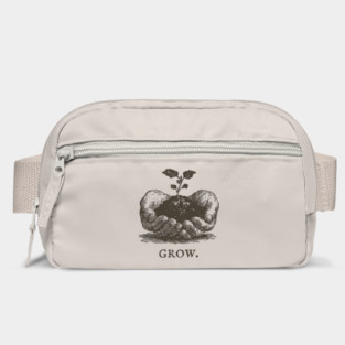 Grow Seedling in Hands Illustration Bag
