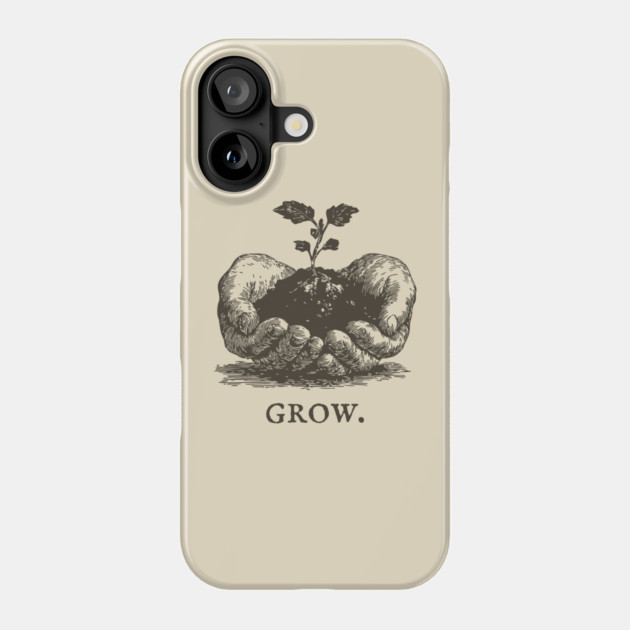 Grow Seedling in Hands Illustration Phone Case by TuncGK
