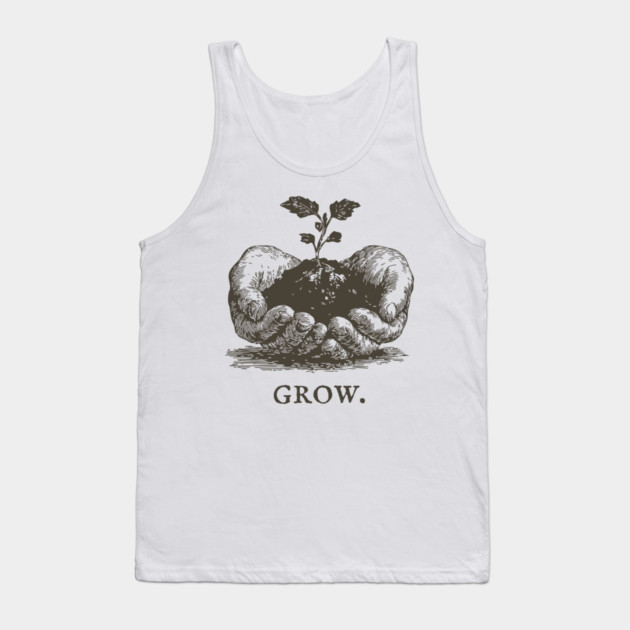 Grow Seedling in Hands Illustration Tank Top by TuncGK