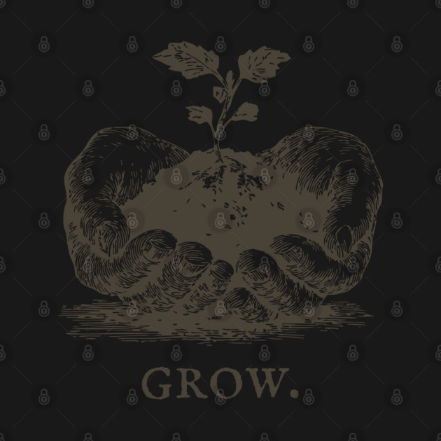 Grow Seedling in Hands Illustration by TuncGK