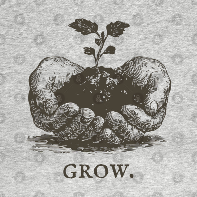 Grow Seedling in Hands Illustration by TuncGK