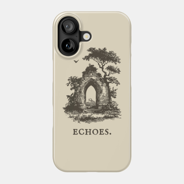 Overgrown Abbey Ruins Vintage Illustration Phone Case by TuncGK