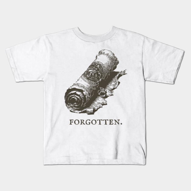 Forgotten Ancient Scroll of Lore Illustration Kids T-Shirt by TuncGK