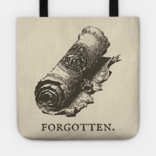 Forgotten Ancient Scroll of Lore Illustration Tote