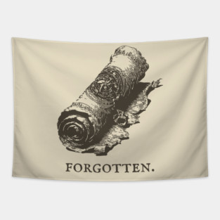 Forgotten Ancient Scroll of Lore Illustration Tapestry