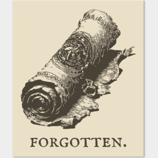Forgotten Ancient Scroll of Lore Illustration Posters and Art