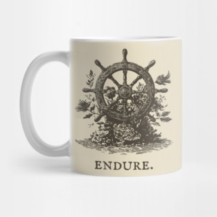 Endure Overgrown Ship's Wheel Illustration Mug