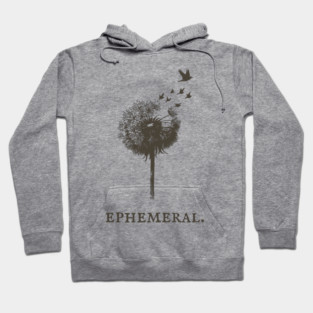 Ephemeral Dandelion Seeds to Birds Illustration Hoodie