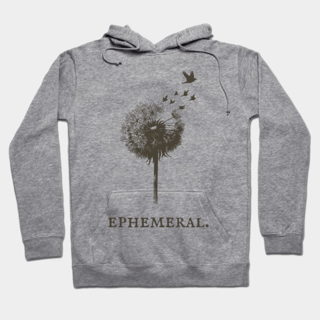 Ephemeral Dandelion Seeds to Birds Illustration Hoodie by TuncGK