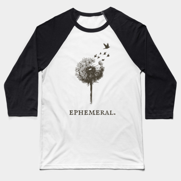 Ephemeral Dandelion Seeds to Birds Illustration Baseball T-Shirt by TuncGK
