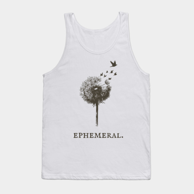 Ephemeral Dandelion Seeds to Birds Illustration Tank Top by TuncGK