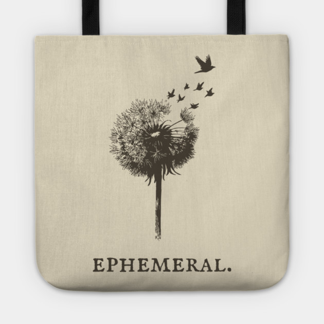 Ephemeral Dandelion Seeds to Birds Illustration Tote by TuncGK