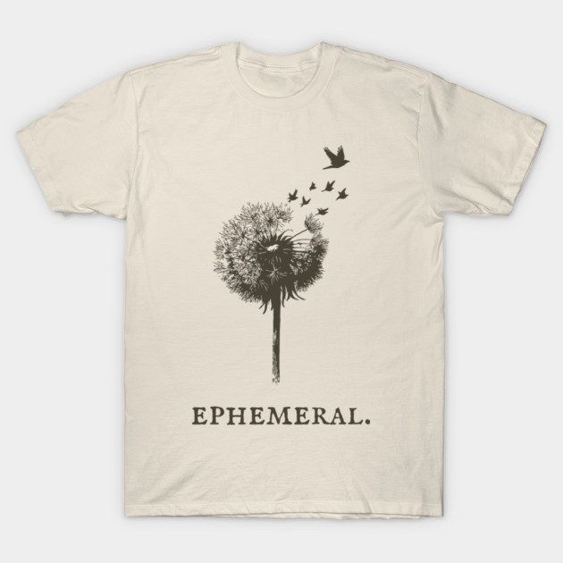 Ephemeral Dandelion Seeds to Birds Illustration T-Shirt by TuncGK