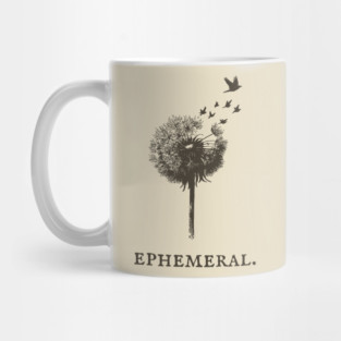 Ephemeral Dandelion Seeds to Birds Illustration Mug