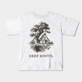 Deep Roots Tree House Fantasy Illustration Kids T-Shirt