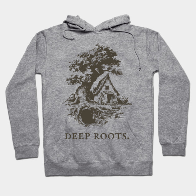 Deep Roots Tree House Fantasy Illustration Hoodie by TuncGK