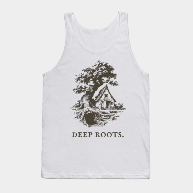 Deep Roots Tree House Fantasy Illustration Tank Top by TuncGK