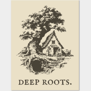 Deep Roots Tree House Fantasy Illustration Posters and Art
