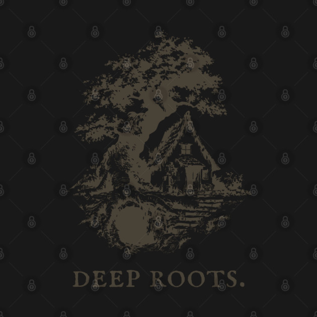 Deep Roots Tree House Fantasy Illustration by TuncGK