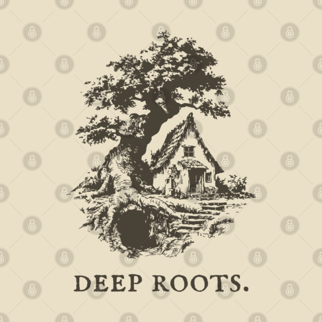 Deep Roots Tree House Fantasy Illustration by TuncGK