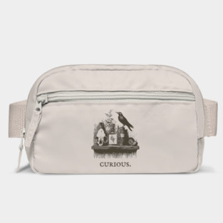 Curious Crow and Cabinet of Curiosities Illustration Bag