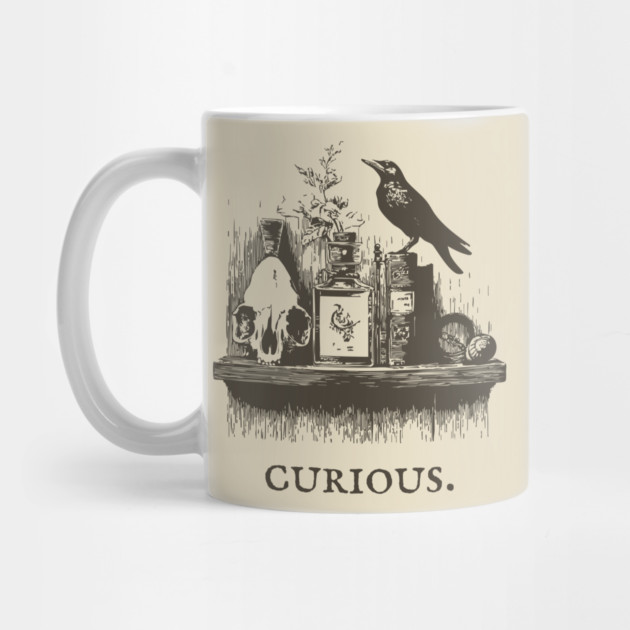 Curious Crow and Cabinet of Curiosities Illustration by TuncGK