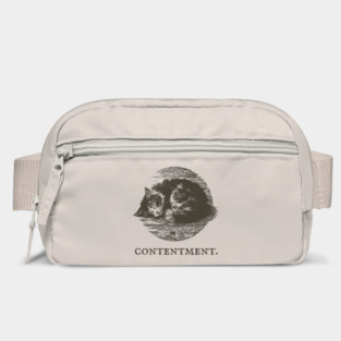 Contentment Sleeping Cat Illustration Bag