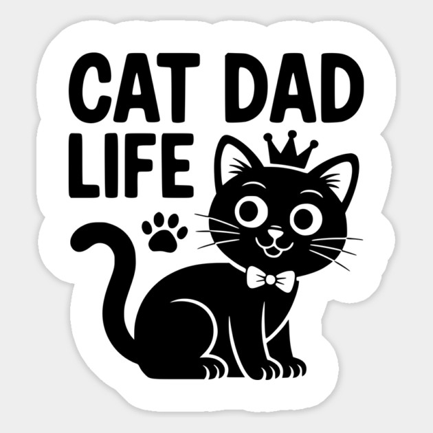 Cat Dad Life Magnet by Frank Ring