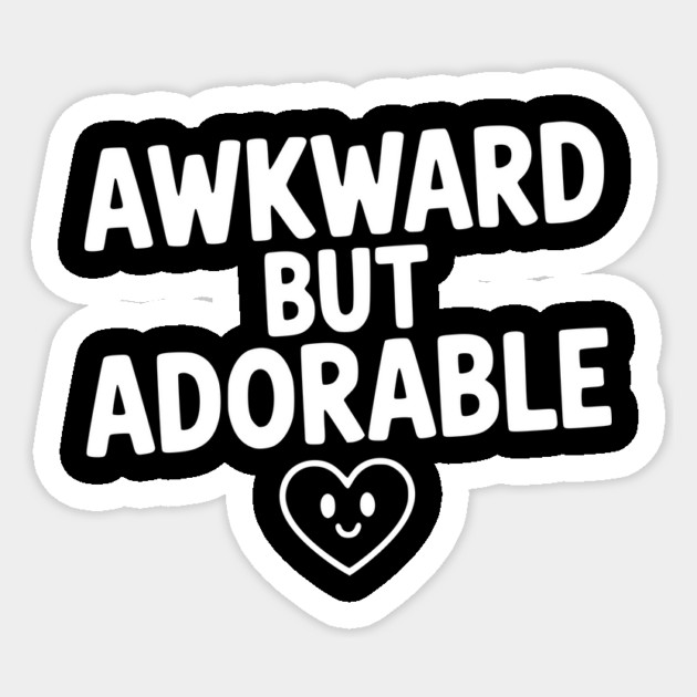 Awkward but Adorable Sticker by Frank Ring