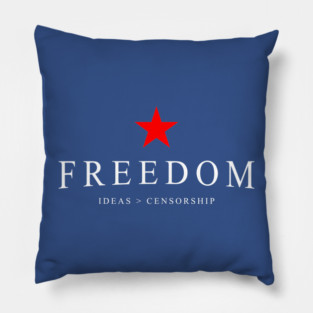 Freedom – Ideas Over Censorship T-Shirt Pillow