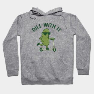 Dill with It Pickle Riding Electric Scooter Hoodie